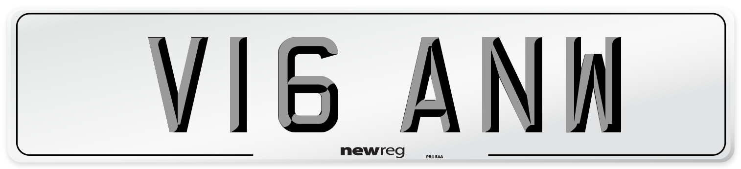 V16 ANW Number Plate from New Reg